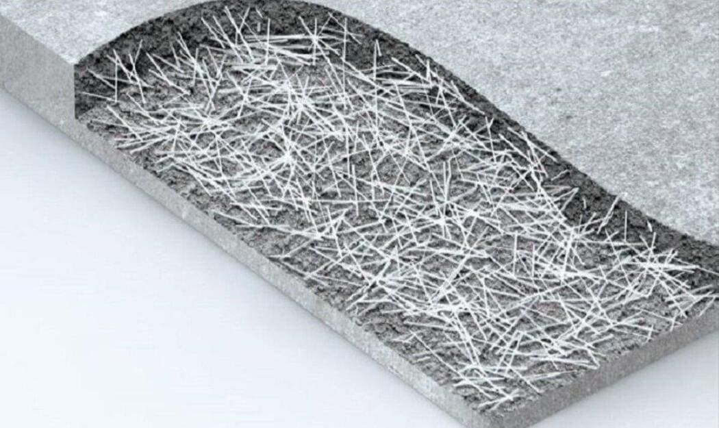 Fiber-reinforced concrete slab construction